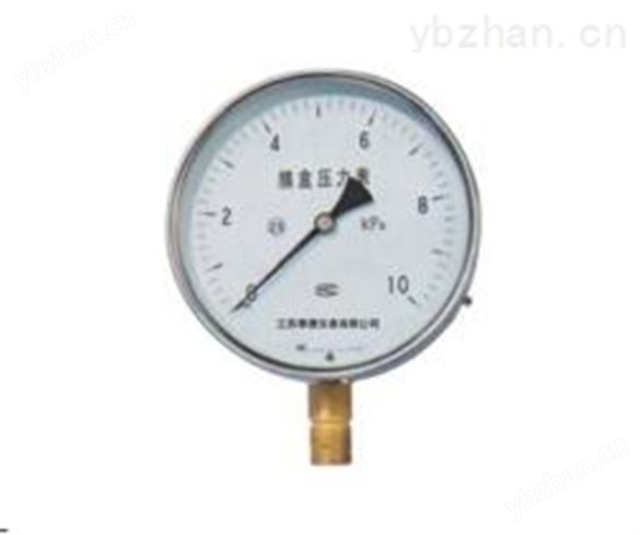 矩形膜盒壓力表-不銹鋼壓力表