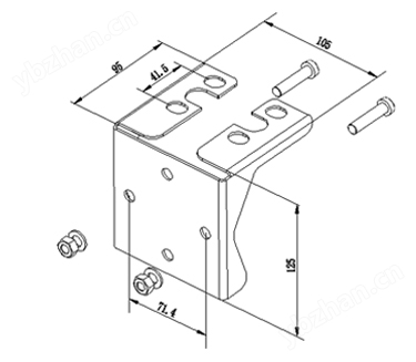 智能壓力變送器盤裝彎支架